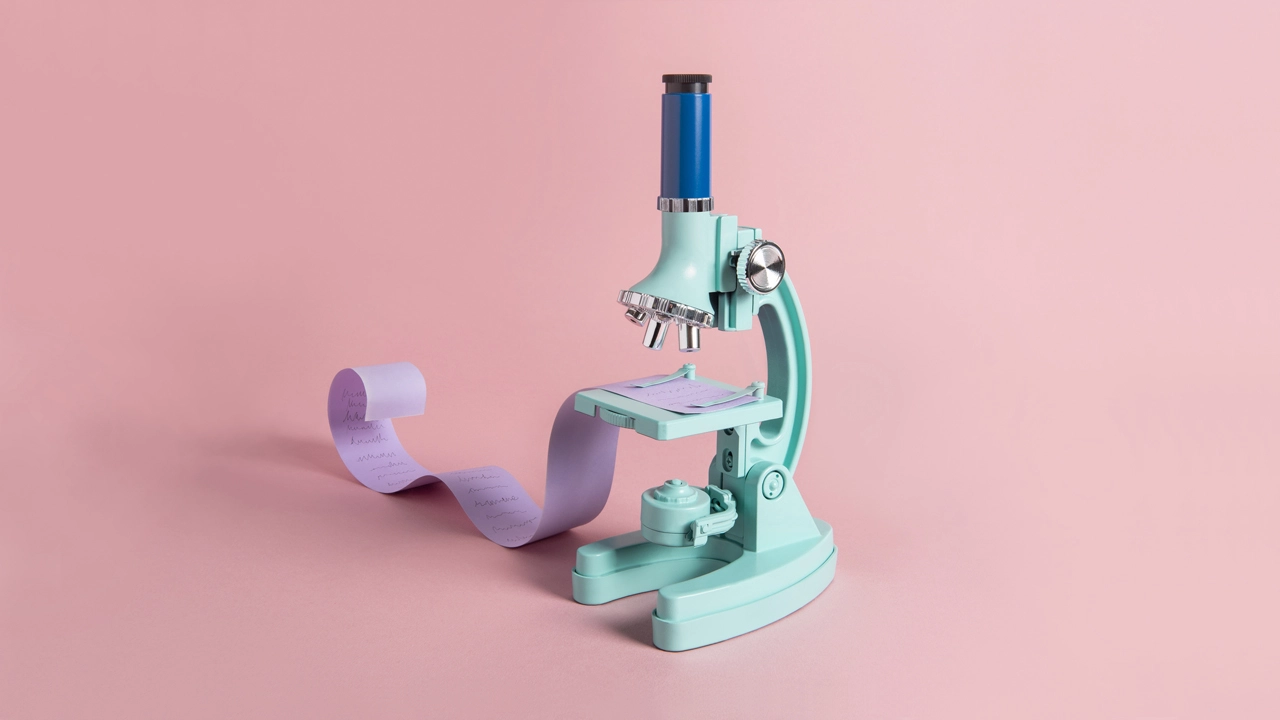 Photo of contract under a microscope